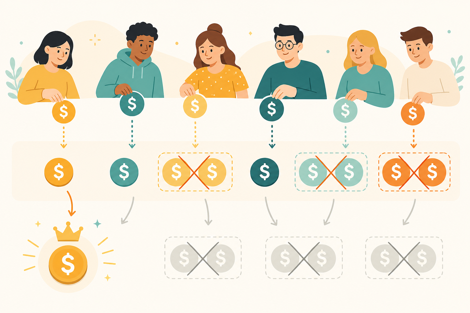 Lowest unique price: how the winning bid is chosen